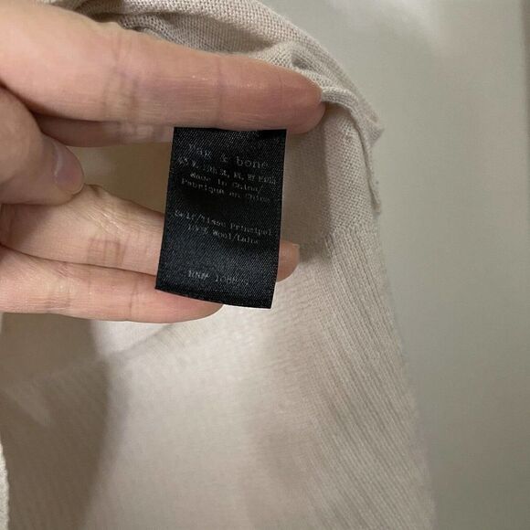 Rag and Bone blush pink Wool lace detail wool knit sleeveless top size Small - Picture 4 of 6